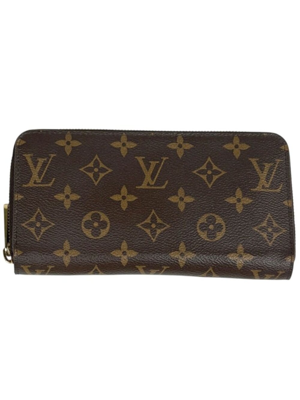 Louis Vuitton Zippy Wallet Round Zip Around Monogram Brown Fuchsia